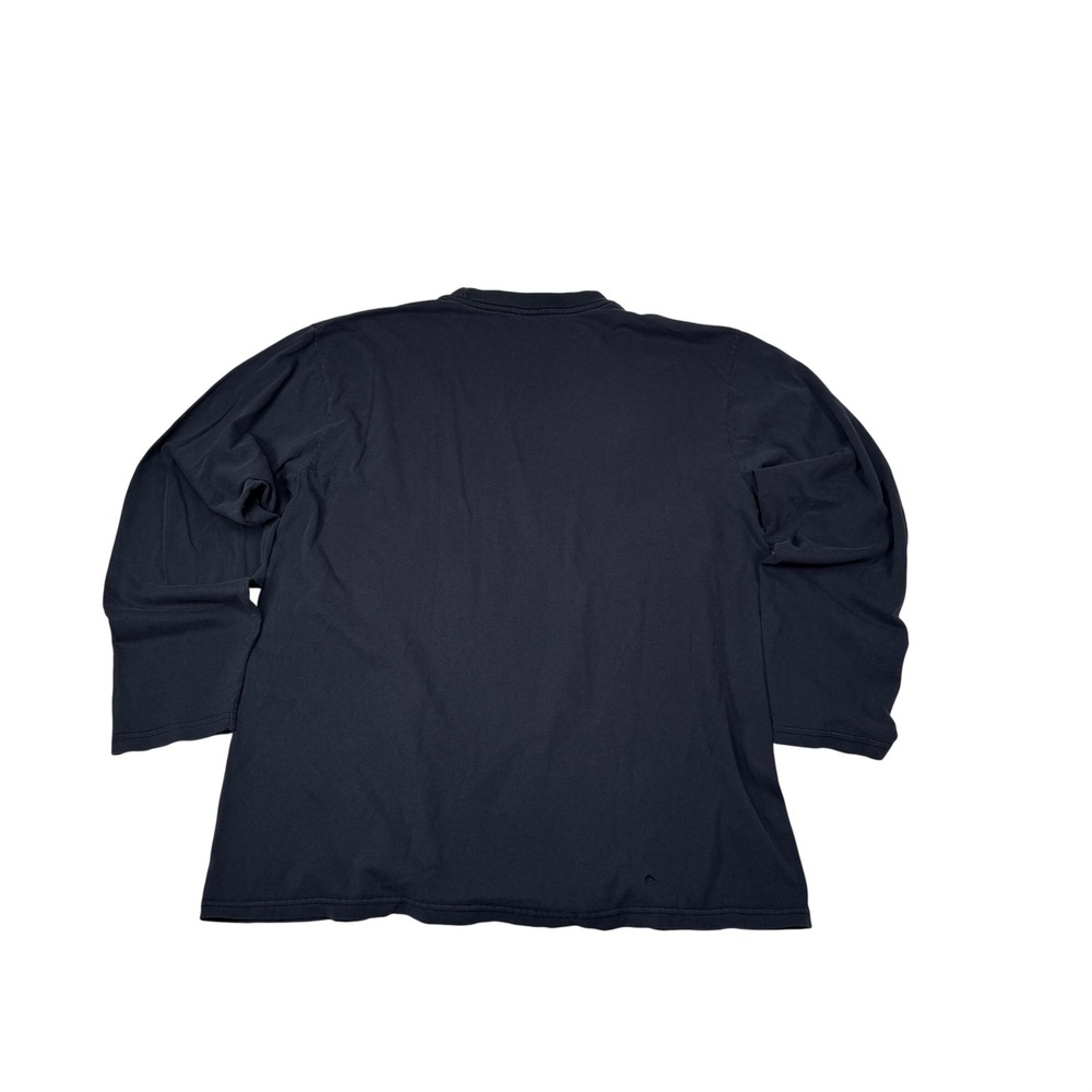 Polo Jeans Co Long Sleeve Shirt Large Navy Distressed Grunge Mens - Picture 2 of 9
